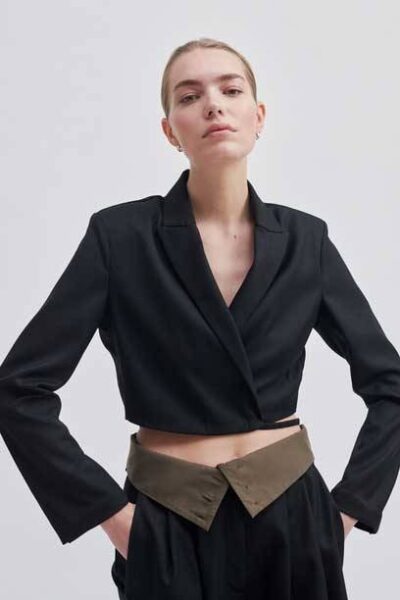 Almanda cropped blazer black Second Female