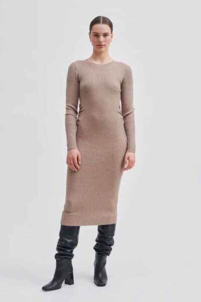 Sanka new knit dress silver mink Second Female