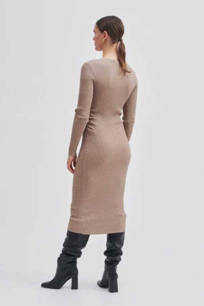 Sanka new knit dress silver mink Second Female