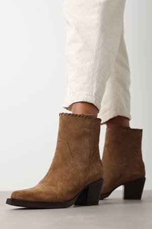 Jaymie ankle suede brown SHABBIES Amsterdam