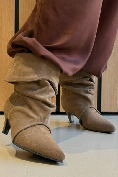 Boots suede taupe Shoecolate