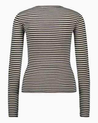 T-shirt long sleeve dark-gre striped Sofie Schnoor