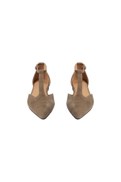 Flat shoe dark sand Sofie Schnoor