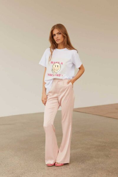 T-shirt white pink Sofie Schnoor