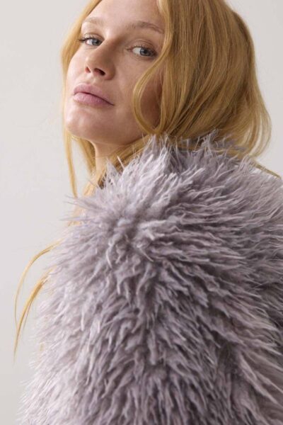 Jacket faux furry mist Summum