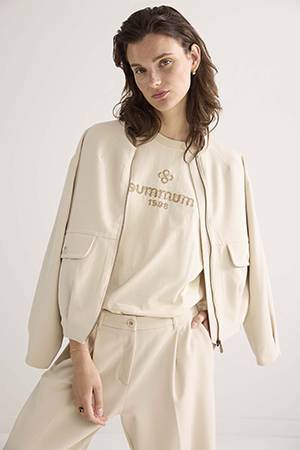 Jacket uni pebble beige Summum