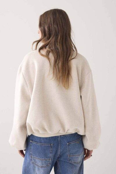 Jacket bomber classic wool ivory Summum