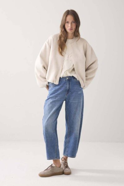 Jacket bomber classic wool ivory Summum