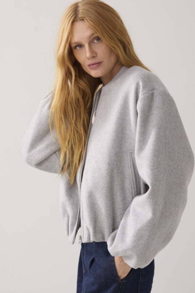 Jacket bomber classic wool mist Summum