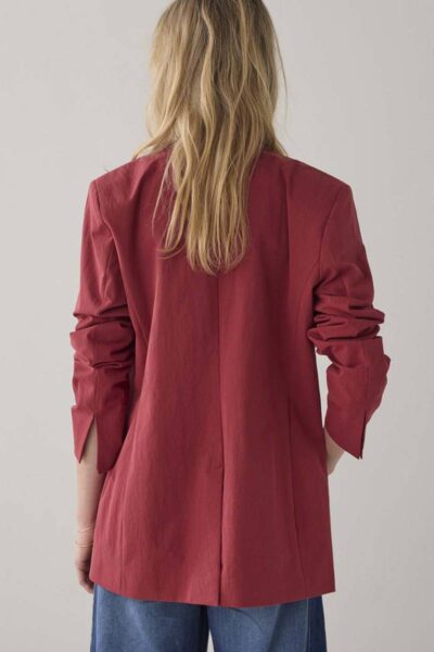 Blaazer cotton blend brick red Summum