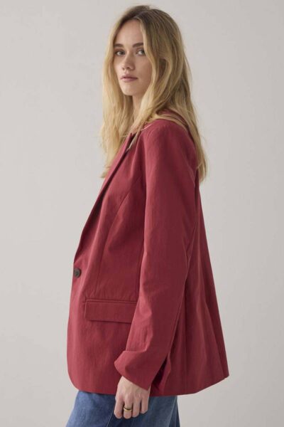 Blaazer cotton blend brick red Summum
