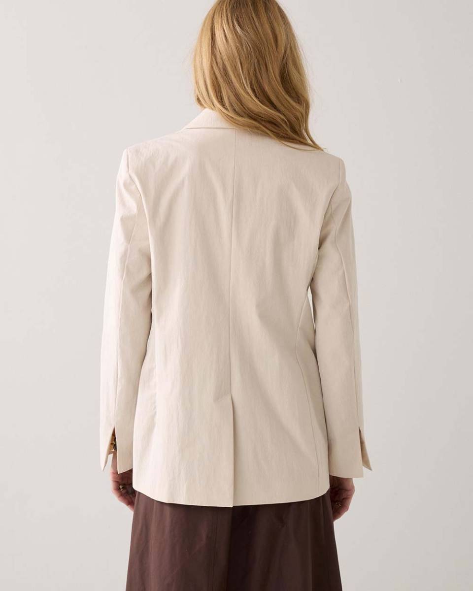 Blazer cotton blend ivory Summum - Afbeelding 4