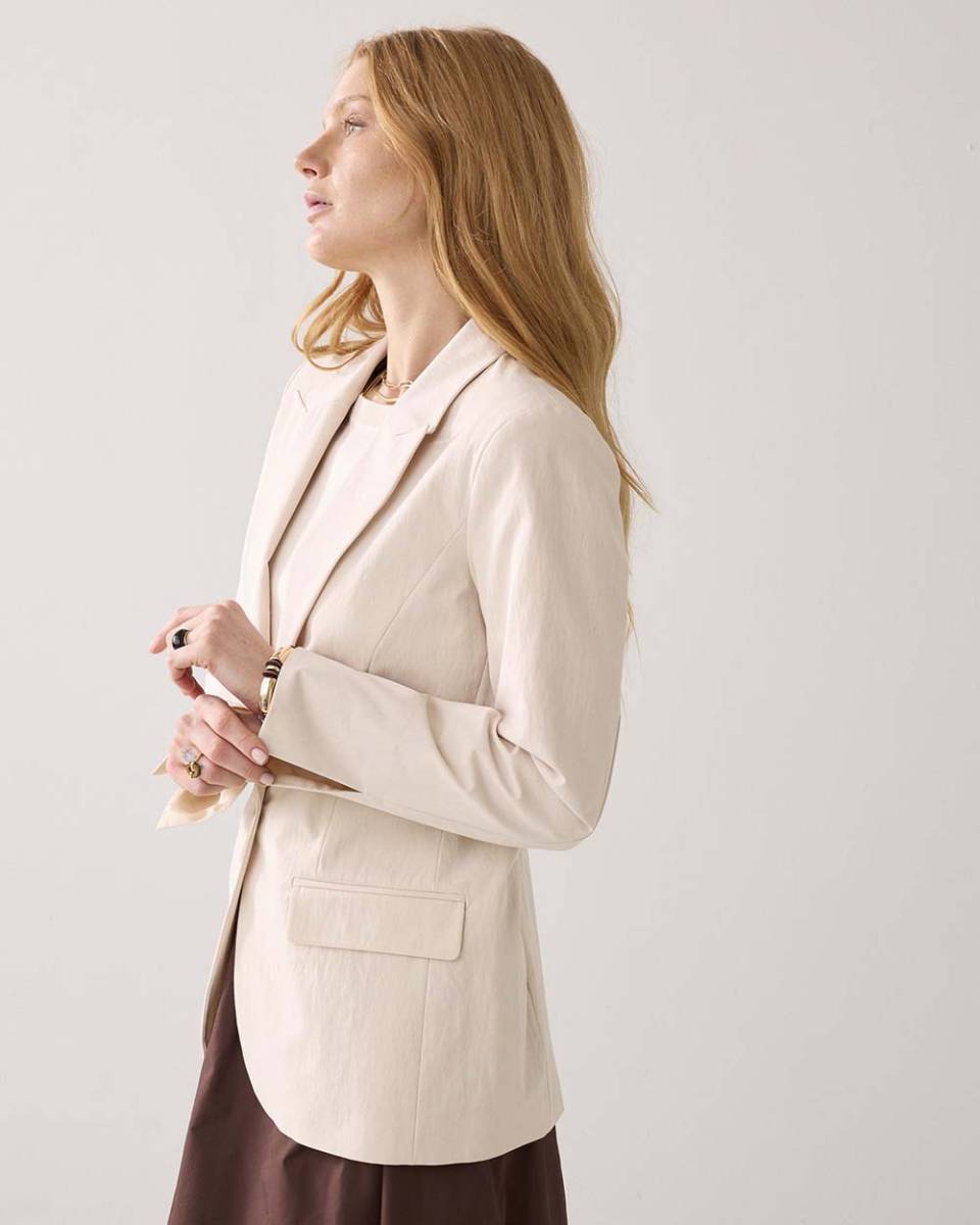 Blazer cotton blend ivory Summum - Afbeelding 3