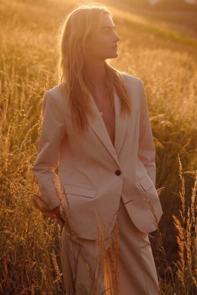 Blazer cotton blend ivory Summum