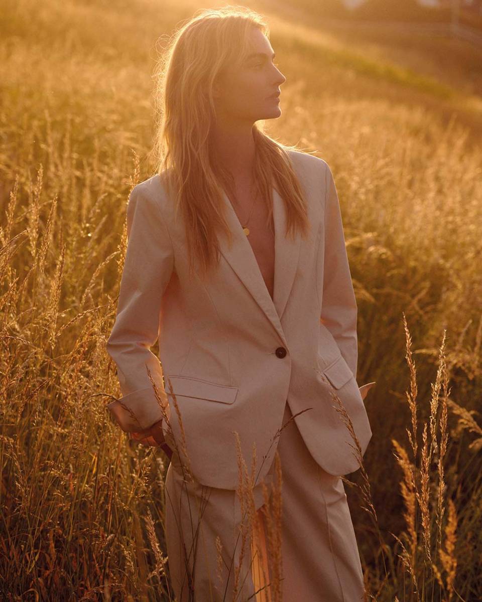 Blazer cotton blend ivory Summum - Afbeelding 2