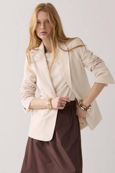 Blazer cotton blend ivory Summum