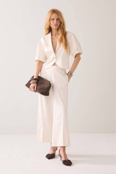 Blazer cotton stretch off white Summum