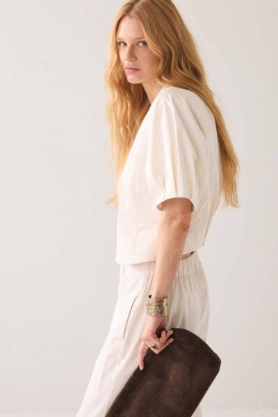 Blazer cotton stretch off white Summum