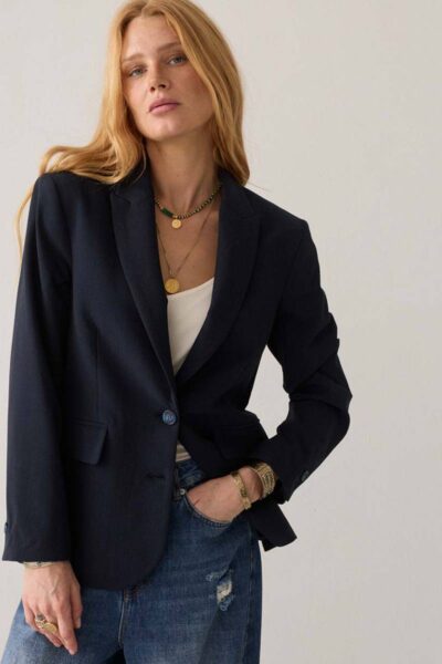 Blazer pinstripe small midnight blue Summum