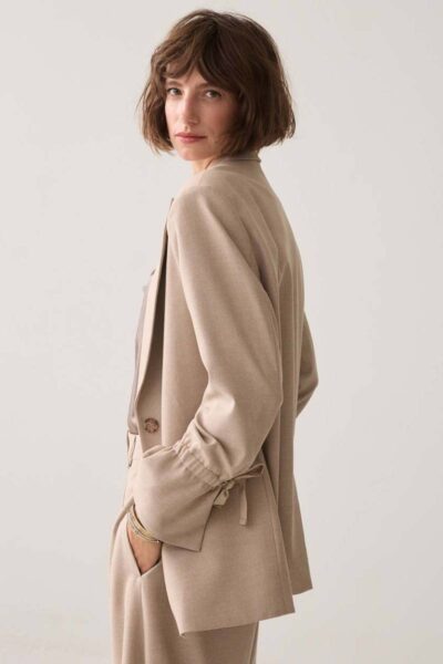 Blazer twill melange light taupe Summum