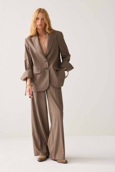 Blazer twill melange taupe Summum