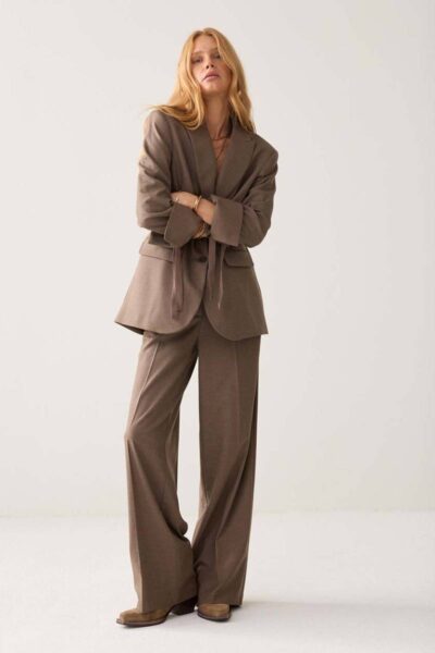 Blazer twill melange taupe Summum