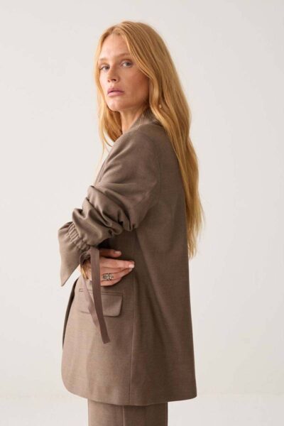 Blazer twill melange taupe Summum