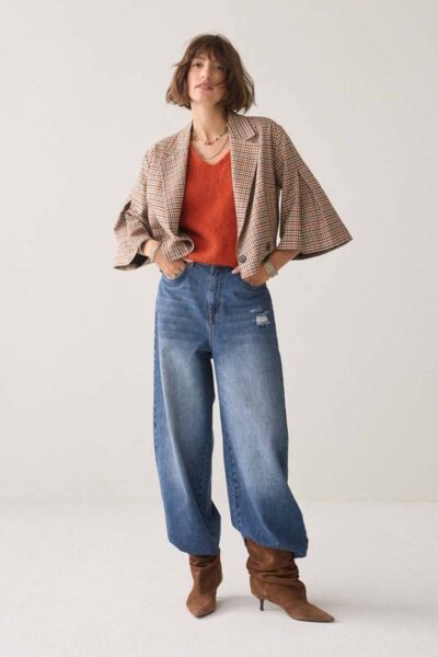 Blazer check goji berry multicolour Summum