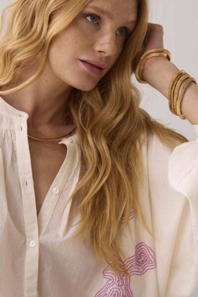 Blouse cotton vouile ivory Summum