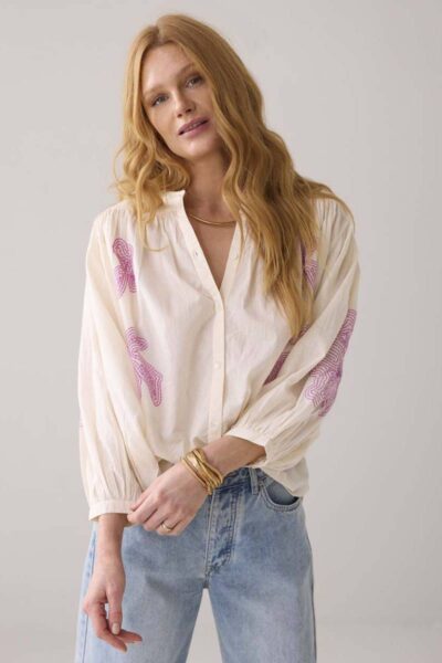 Blouse cotton vouile ivory Summum