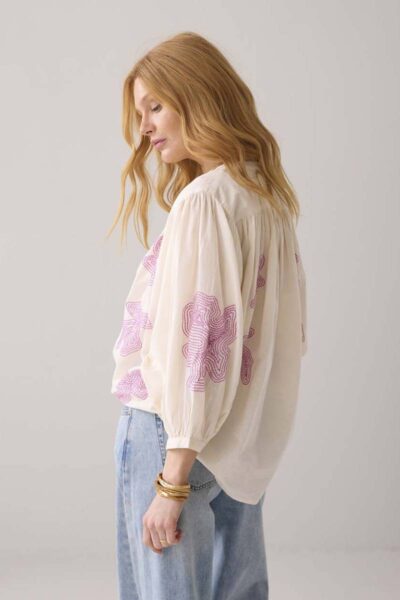 Blouse cotton vouile ivory Summum