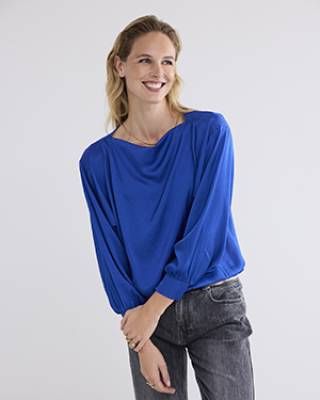 Top batwings silky touch royal blue Summum