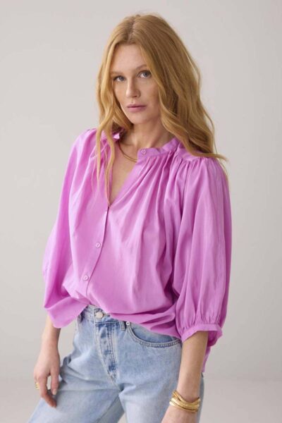 Blouse wide cotton viscose cyclaam Summum