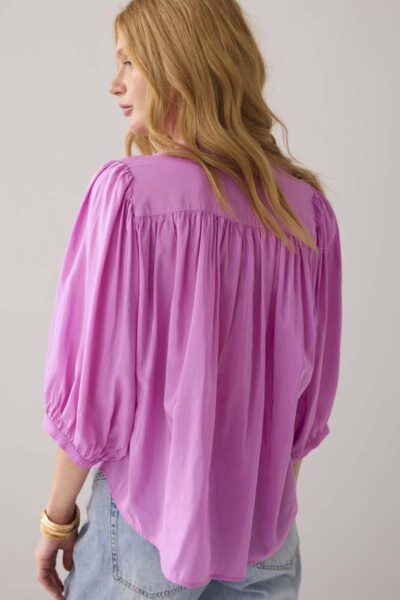 Blouse wide cotton viscose cyclaam Summum