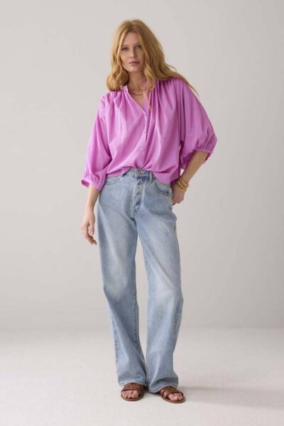 Blouse wide cotton viscose cyclaam Summum