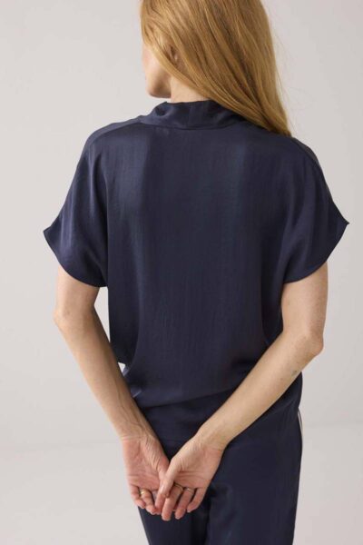 Top sleeveless silky touch midnight blue Summum