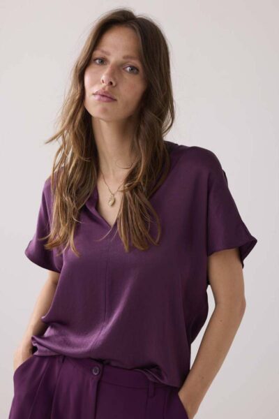 Top sleeveless silky touch wineberry Summum