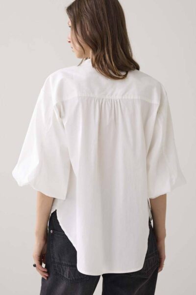 Blouse cotton stretch off white Summum