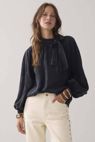 Top cupro black Summum