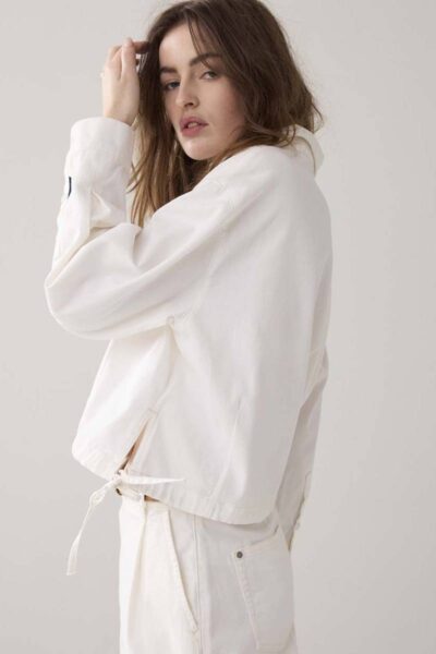 Blouse denim light white cotton twill Summum