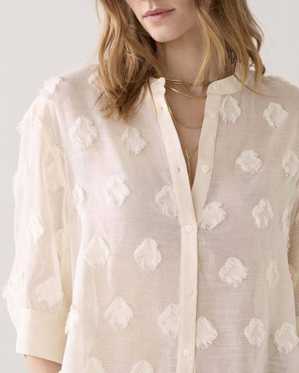 Blouse 3D new ivory Summum - Afbeelding 5