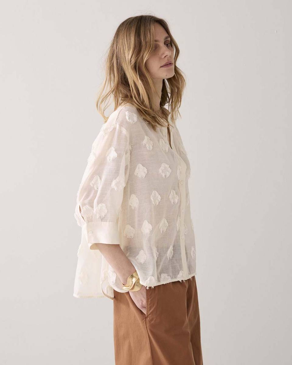 Blouse 3D new ivory Summum - Afbeelding 3