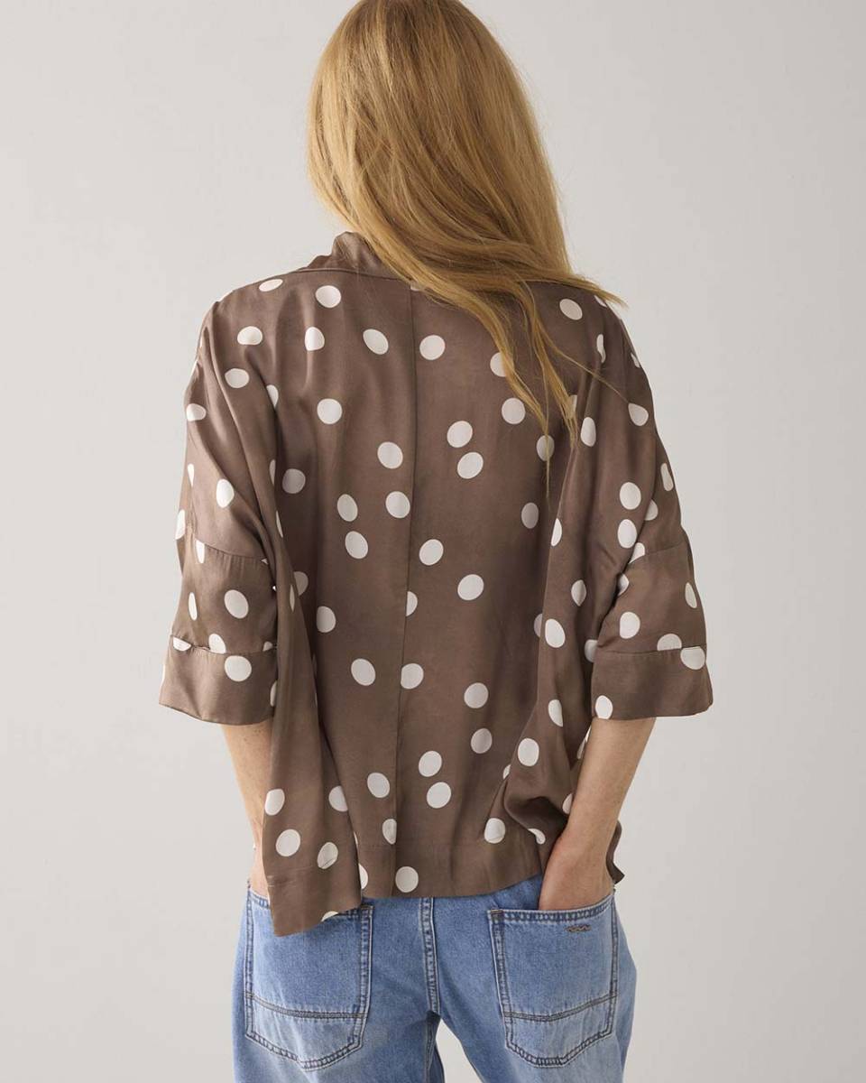 Top irregular dots khaki Summum - Afbeelding 3