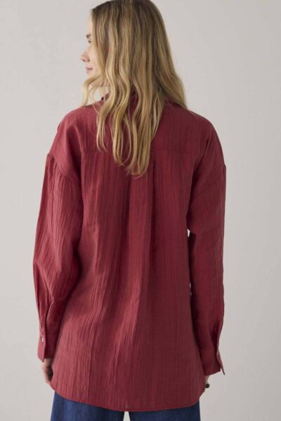 Blouse lyocell blend brick red Summum