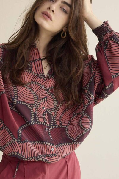 Blouse all over print multicolour Summum