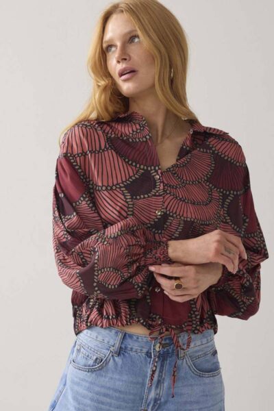 Blouse all over print multicolour Summum