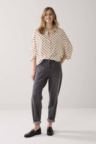Blouse blury dots ivory Summum
