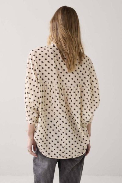 Blouse blury dots ivory Summum