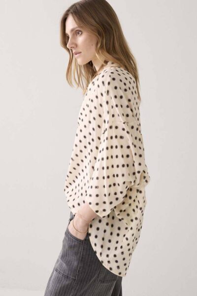 Blouse blury dots ivory Summum