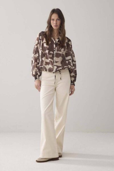 Blouse graphic print coffee Summum